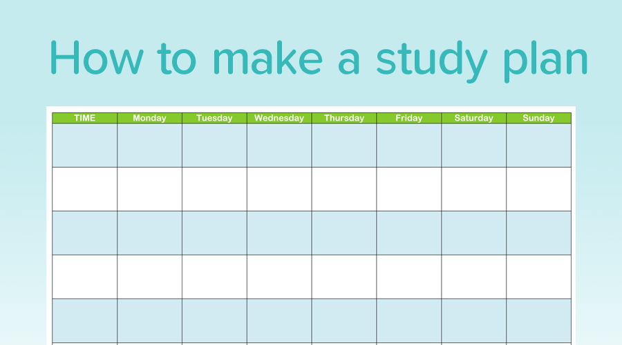 How To Create A Study Plan Template